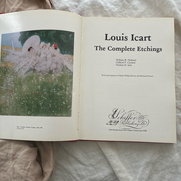 Red Louis Icart Etchings Book - Picture 2 of 7